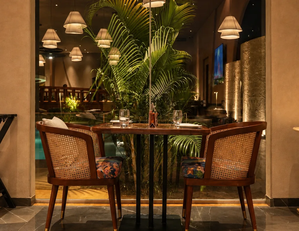 A table for two at Amber