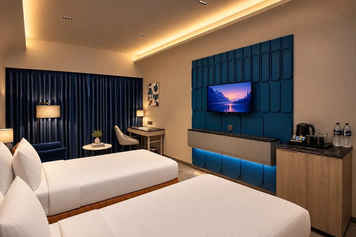 Deluxe Room, twin bed layout