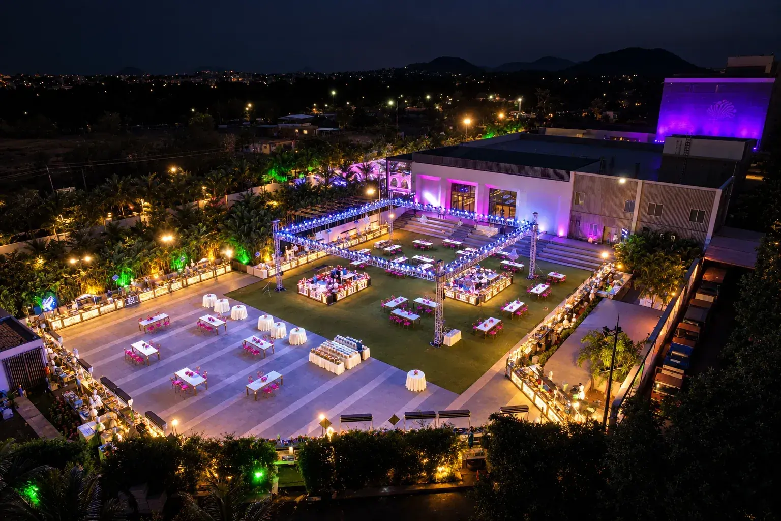Oasis lawn at Palm Springs Resort Nashik