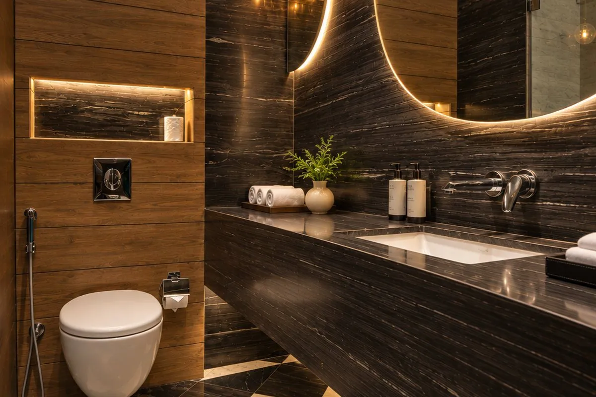 Bathroom vanity in the Executive Room