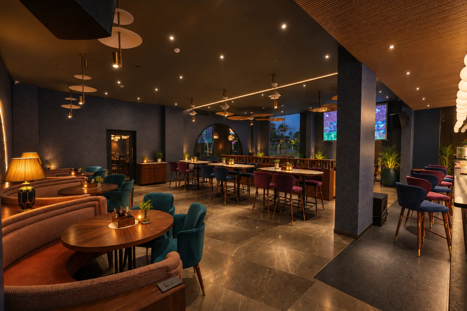 Lounge seating at Sway